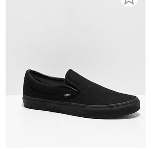 Vans Slip On Monochromatic Black Skate Shoes